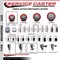 Service Caster 3'' Red Poly Swivel 7/8'' Expanding Stem Caster with Brake SCC-EX20S314-PPUB-RED-TLB-78 - alternate 4